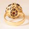 Vintage 18K Yellow Gold Ring with Garnets, 1950s 5