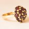 Vintage 18K Yellow Gold Ring with Garnets, 1950s 7