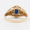 Vintage 14K Yellow Gold Ring with Sapphire and Diamonds, 1970s 6