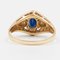 Vintage 14K Yellow Gold Ring with Sapphire and Diamonds, 1970s, Image 6