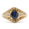 Vintage 14K Yellow Gold Ring with Sapphire and Diamonds, 1970s 1