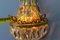 Applique in stile impero in cristallo e ottone di Palwa, Germania, anni '60, Immagine 13