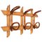 Mid-Century Rattan and Bamboo Coat Rack Stand, 1960s, Image 1
