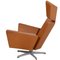 Fauteuil Ox en Cuir Cognac par Arne Jacobsen 12