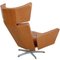 Fauteuil Ox en Cuir Cognac par Arne Jacobsen 11