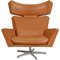 Ox Lounge Chair in Cognac Leather by Arne Jacobsen 1