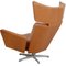 Fauteuil Ox en Cuir Cognac par Arne Jacobsen 7