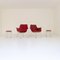 Iron and Fabric Armchairs and Poufs, 1950s, Set of 4 5