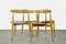 Vintage Danish Heart Dining Chairs in Beech and Teak by Hans J. Wegner, 1950s, Set of 4 6