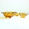 Smaller Bowls in Amber Glass from Borske Sklo, 1960s, Set of 6 2