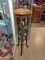 Beech Column with Round Red Marble Top, 1940s 2