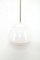 Weiße Milchglas Deckenlampe, 1960er 4
