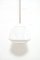 Weiße Milchglas Deckenlampe, 1960er 6