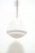 Weiße Milchglas Deckenlampe, 1960er 3