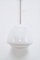 Weiße Milchglas Deckenlampe, 1960er 5