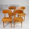 Chaises en Teck, Danemark, 1950s, Set de 4 2