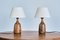 Lámparas de mesa suecas de gres esmaltado de Gunnar Borg, años 60. Juego de 2, Imagen 4