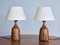 Lámparas de mesa suecas de gres esmaltado de Gunnar Borg, años 60. Juego de 2, Imagen 2
