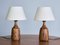 Swedish Glazed Stoneware Table Lamps by Gunnar Borg, 1960s, Set of 2 2