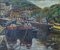 Desconocido, Escena del puerto impresionista, años 50, óleo sobre lienzo, Imagen 2