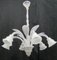 Lámpara de araña vintage blanca, años 40, Imagen 10