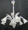 Vintage White Chandelier, 1940s 10