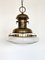 Italian Brass and Glass Pendant Lamp in the style of Nautical, 1970s 13