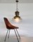 Italian Brass and Glass Pendant Lamp in the style of Nautical, 1970s, Image 3