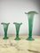 Green Murano Glass Lamps, Italy, 1980s, Set of 3 1