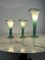 Lámparas de cristal de Murano verde, Italia, años 80. Juego de 3, Imagen 12