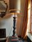 Pie de lámpara sueco con pantalla cilíndrica de seda Doupion, Imagen 35