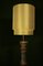 Pie de lámpara sueco con pantalla cilíndrica de seda Doupion, Imagen 3