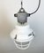 Lámpara de fábrica industrial blanca con rejilla de plástico de Elektrosvit, años 90, Imagen 10