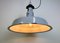 Large Industrial Grey Enamel Factory Lamp, 1950s 16