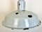 Large Industrial Grey Enamel Factory Lamp, 1950s 4