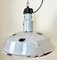 Large Industrial Grey Enamel Factory Lamp, 1950s, Image 5