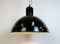 Industrial Black Enamel Factory Pendant Lamp, 1950s 12