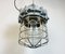 Large Industrial Grey Bunker Light with Iron Cage from Elektrosvit, 1970s 13