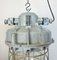 Large Industrial Grey Bunker Light with Iron Cage from Elektrosvit, 1970s 14