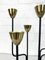 Large Scandinavian Brass & Metal Candleholders by Gunnar Ander for Ystad Metall, Sweden, 1950s, Set of 2 6