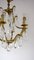 French Brass Crystal Chandelier, 1940s 11