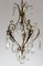 French Brass Crystal Chandelier, 1940s 6
