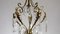 French Brass Crystal Chandelier, 1940s 4
