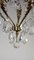 French Brass Crystal Chandelier, 1940s 9