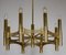 Vintage Brass Chandelier, 1970s, Image 5