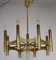 Vintage Brass Chandelier, 1970s 6