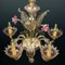 Murano Chandelier in Pink and Clear, Italy, 1980s 4