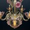 Murano Chandelier in Pink and Clear, Italy, 1980s 8