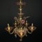 Murano Chandelier in Pink and Clear, Italy, 1980s 12