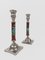 Red Cloisonné and Metal Candlestick 1